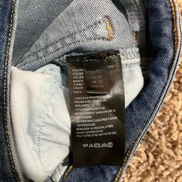 We the Free Skinny Blue Jeans Size 28 Free People Distressed Cuff Ankle - Picture 4 of 7